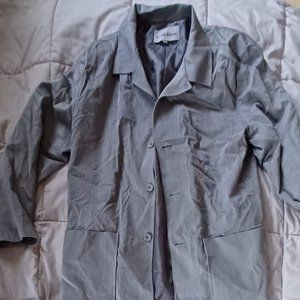 light grey/metallic light coat